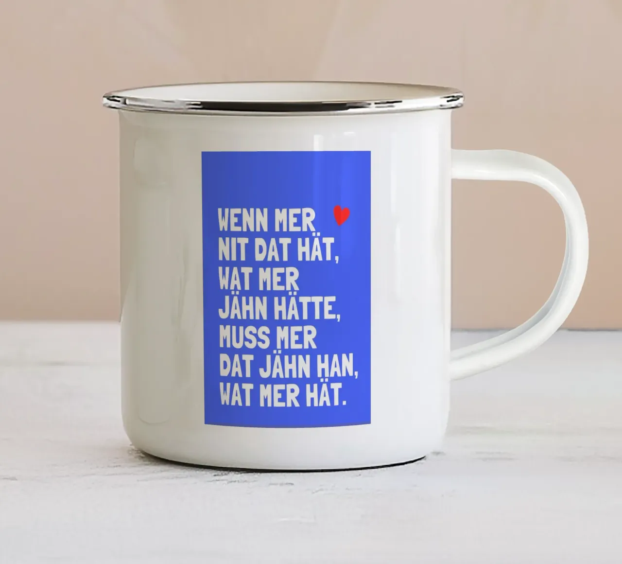 Wat mer jähn hätte... - Kölscher Spruch tazza in smalto da Ohkimiko