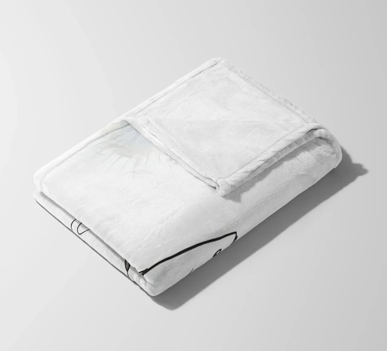 Sketch of a fish leaping from water, with rings and splashes fleece blanket by DesignDoodle