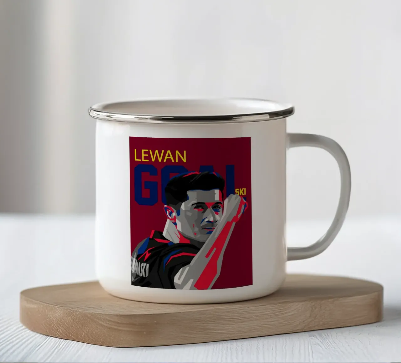 LewanGoalSki tazza in smalto da WPAP MALANG