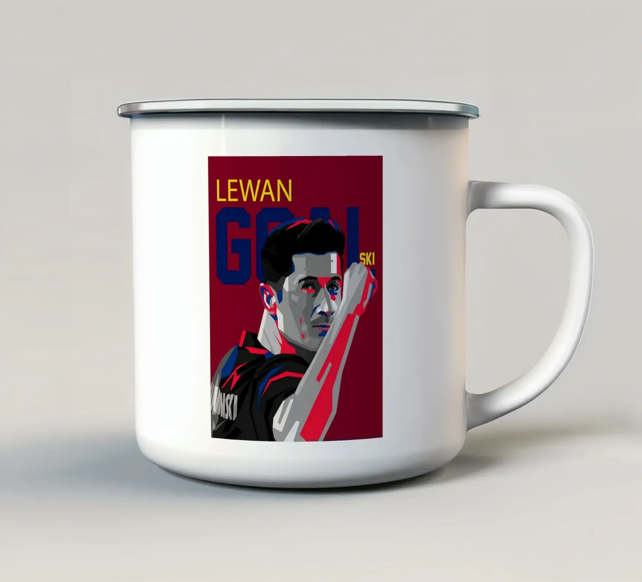 LewanGoalSki tazza in smalto da WPAP MALANG