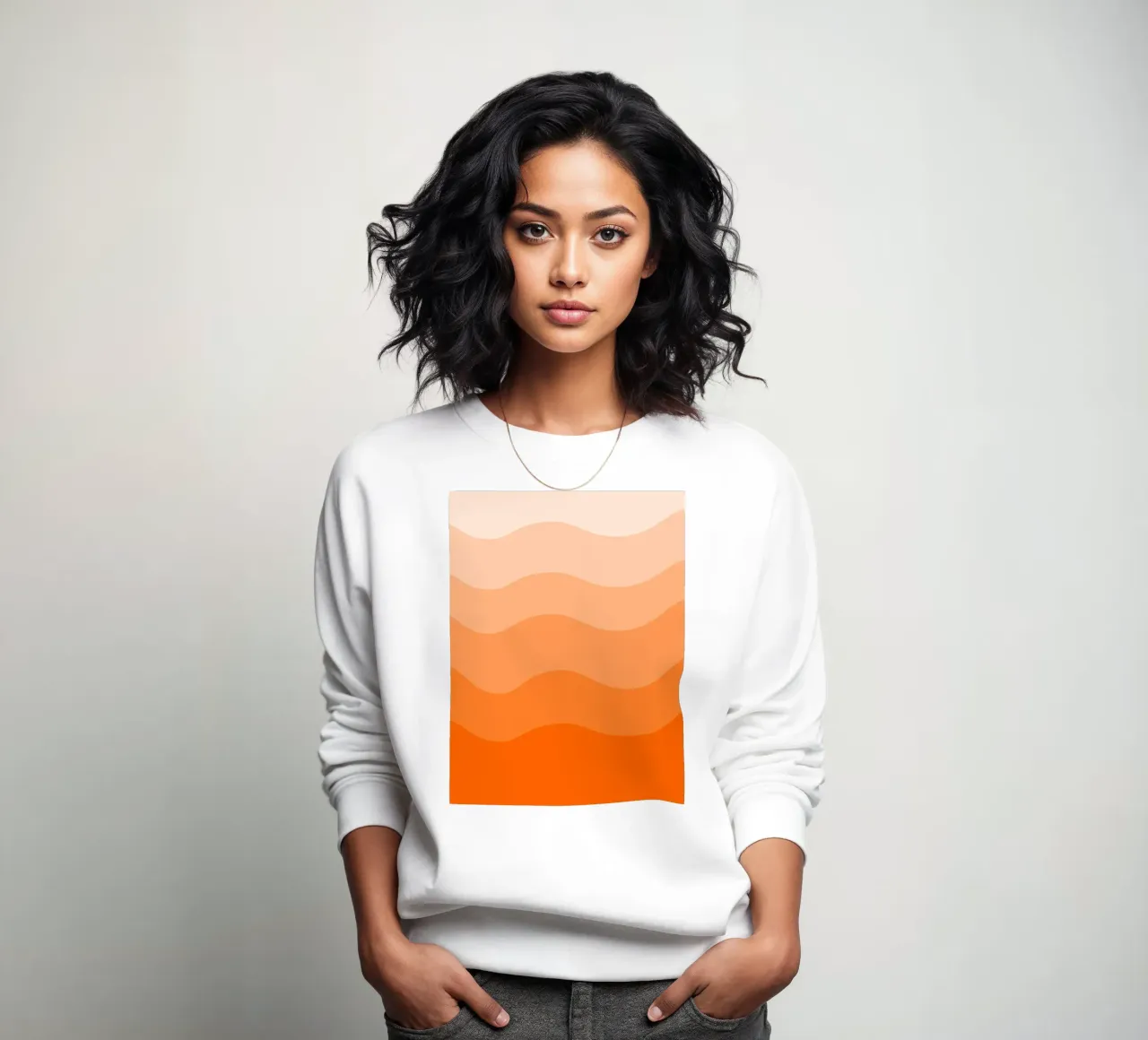Orange gradient design felpa da baobabprintstore