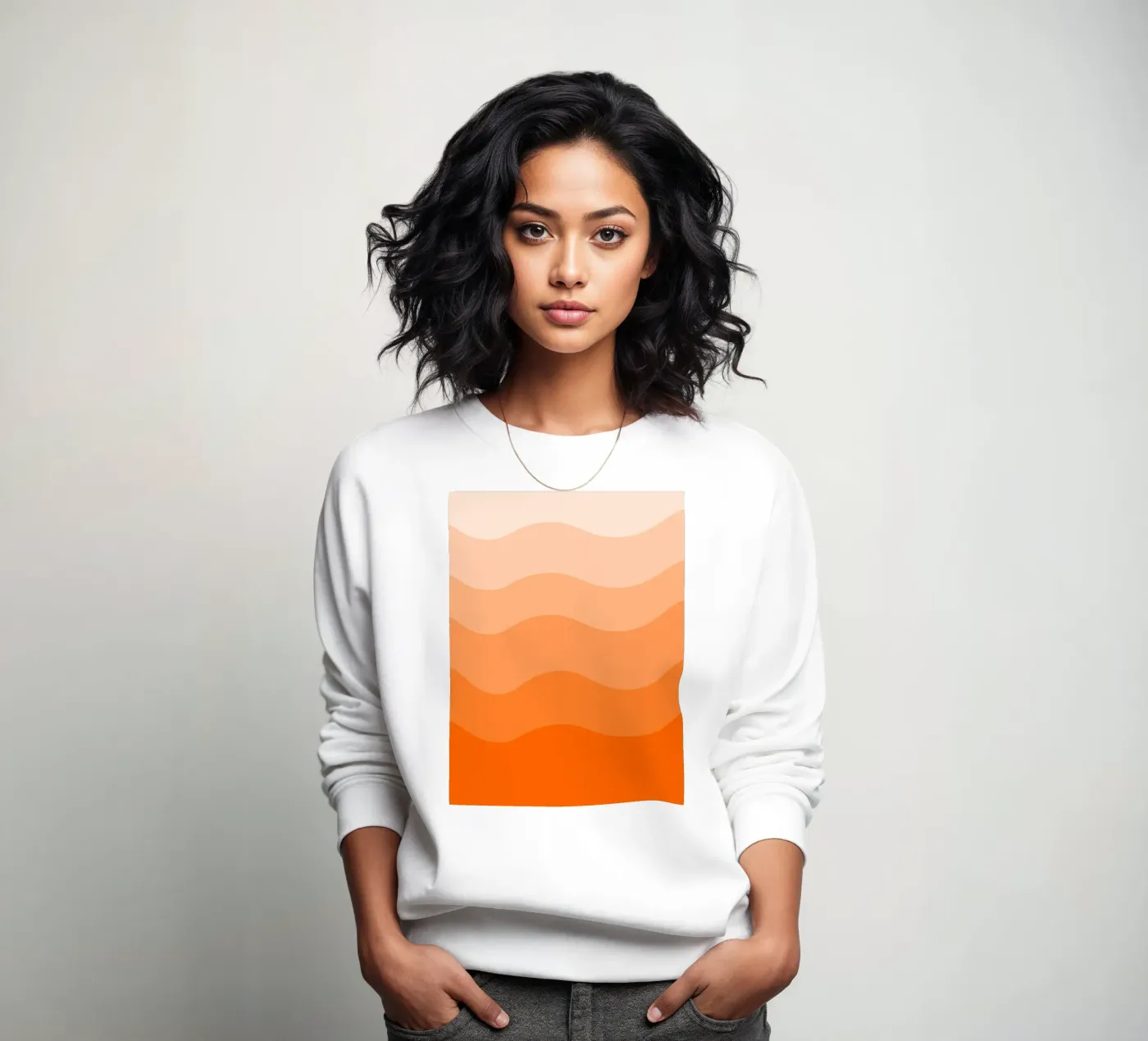 Orange gradient design felpa da baobabprintstore