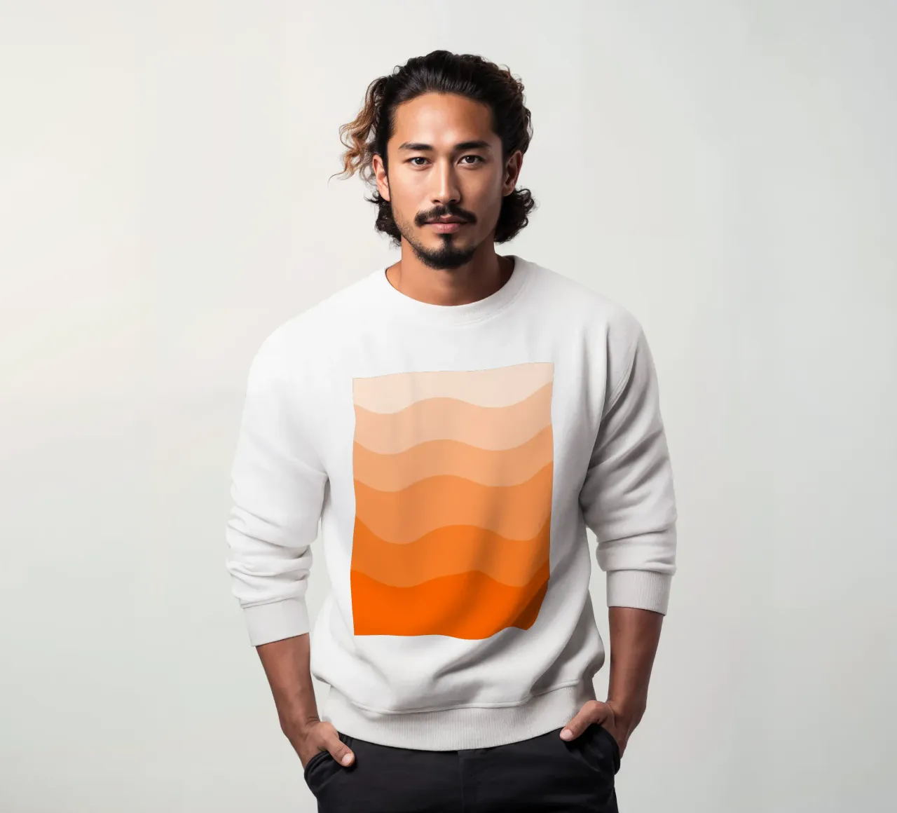 Orange gradient design felpa da baobabprintstore