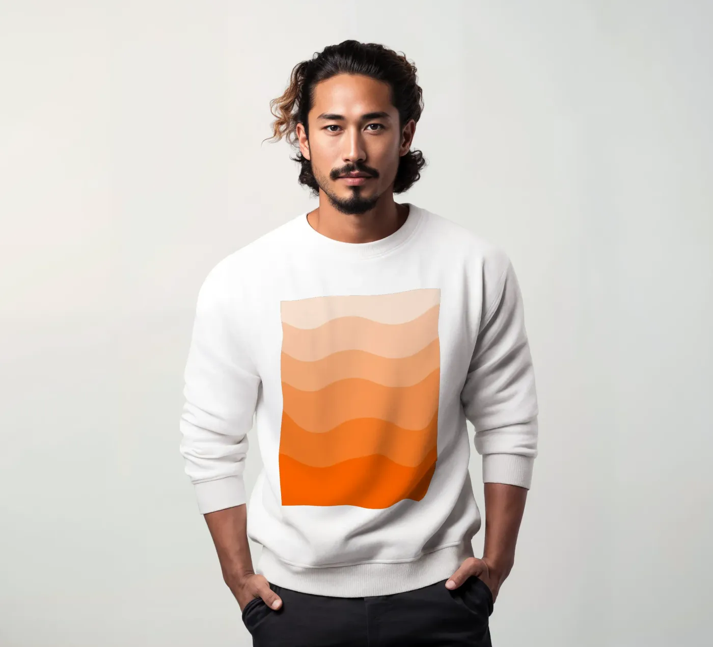 Orange gradient design felpa da baobabprintstore