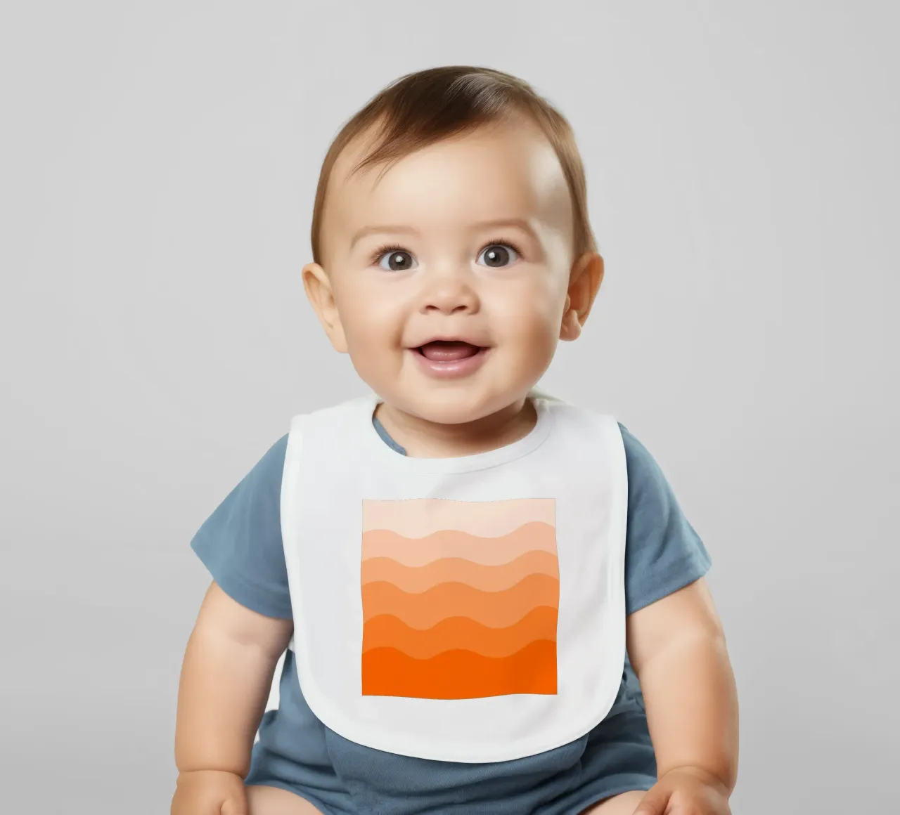 Orange gradient design bavaglino da baobabprintstore