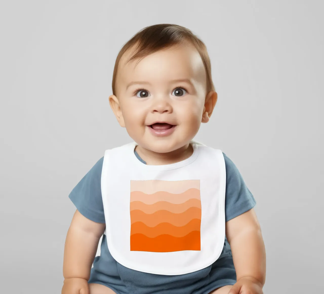 Orange gradient design bavaglino da baobabprintstore