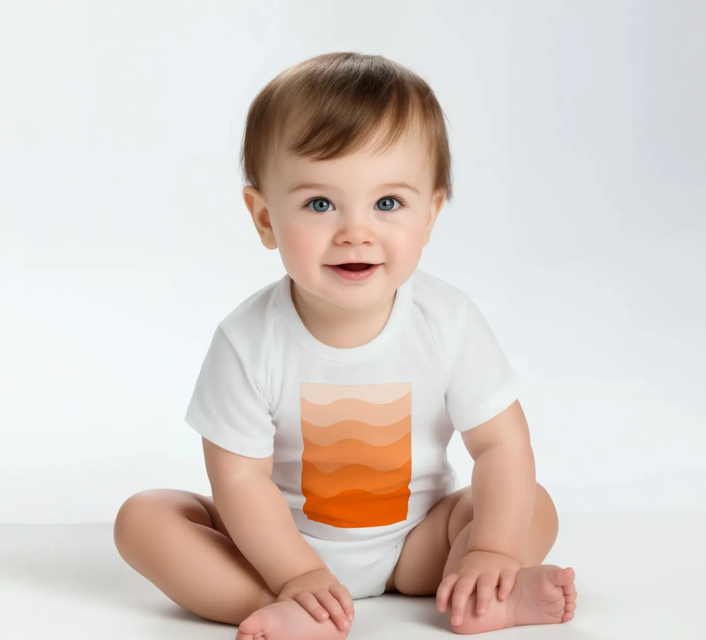 Orange gradient design body bébé de baobabprintstore