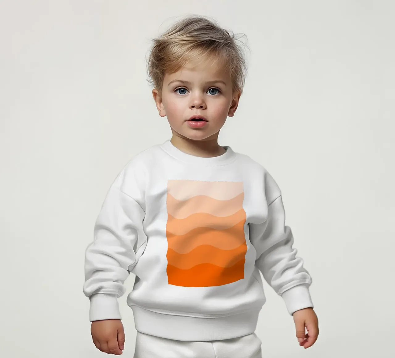 Orange gradient design felpa neonato da baobabprintstore