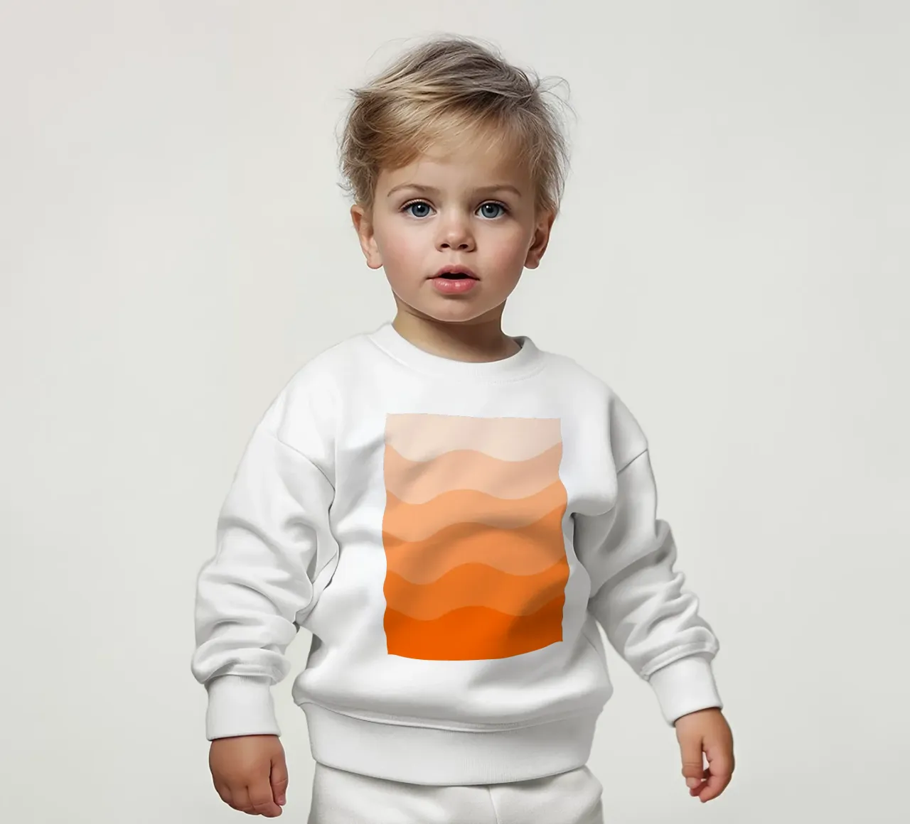 Orange gradient design felpa neonato da baobabprintstore