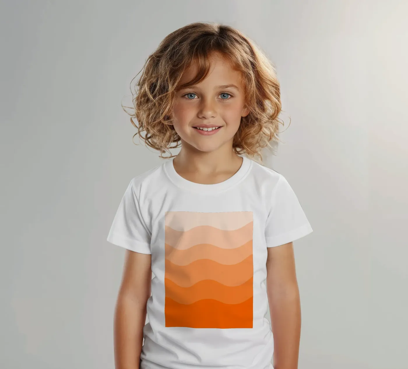 Orange gradient design t-shirt bambini da baobabprintstore