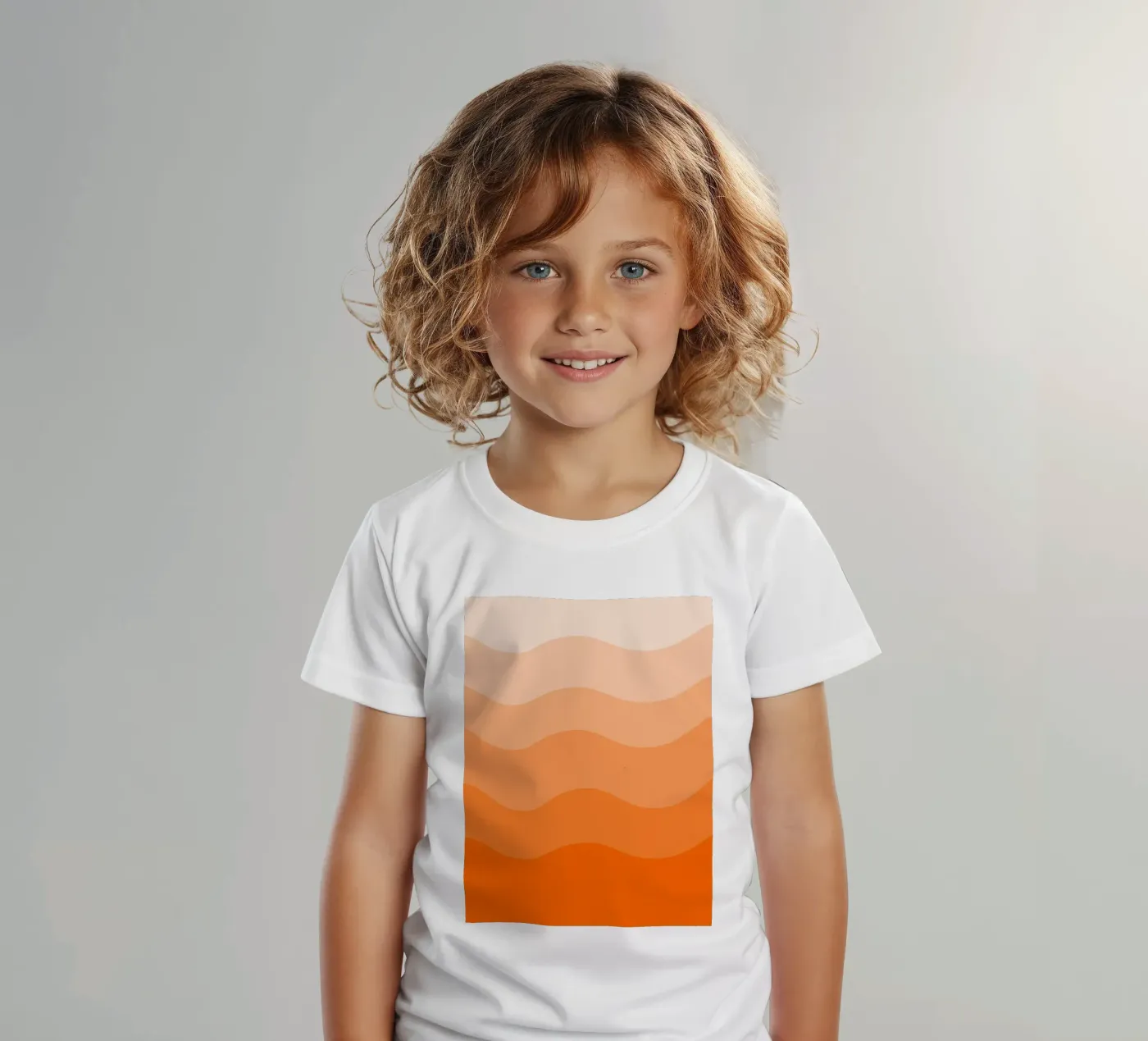 Orange gradient design t-shirt bambini da baobabprintstore