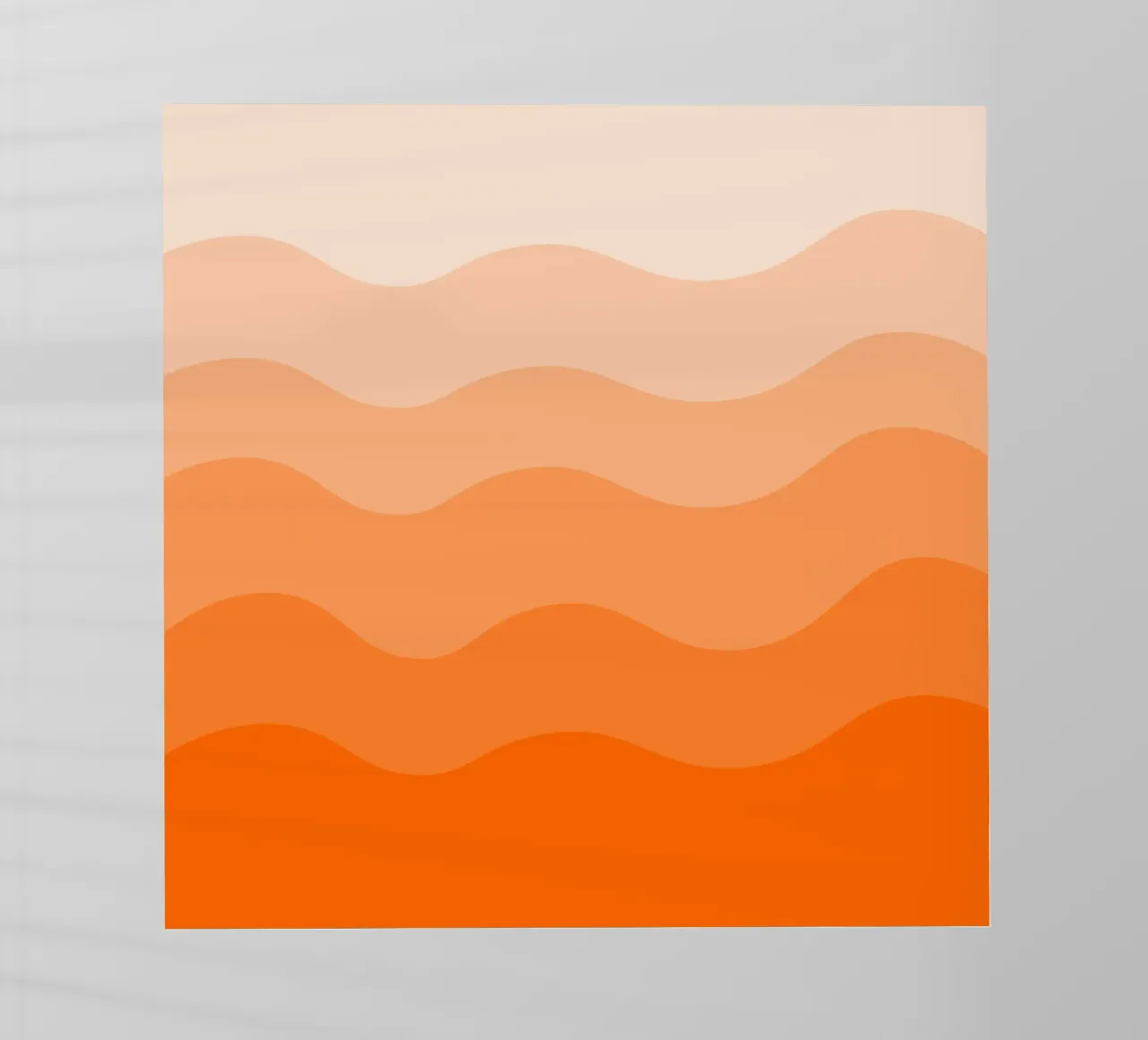 Orange gradient design pellicola backlit da baobabprintstore