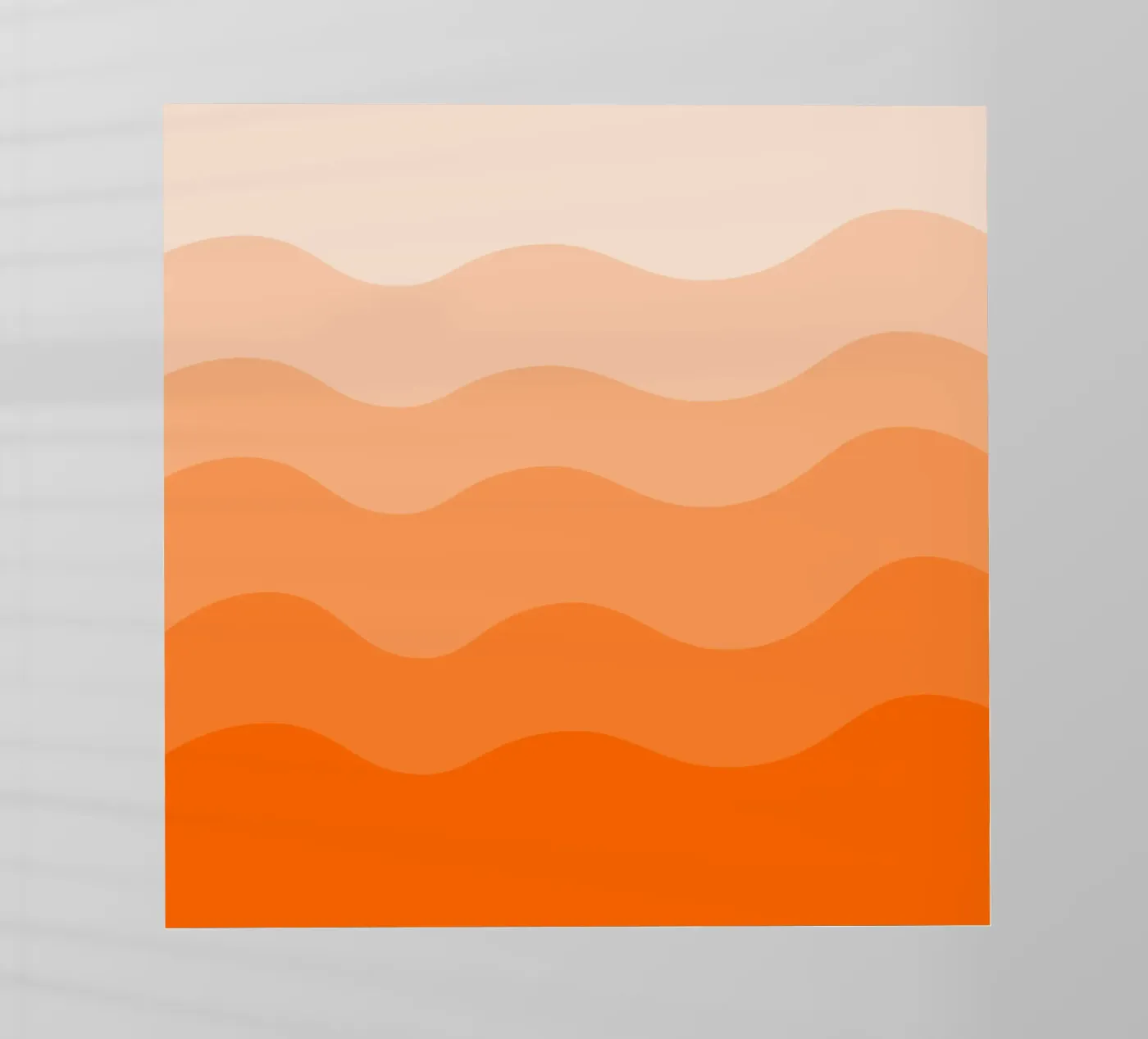 Orange gradient design pellicola backlit da baobabprintstore
