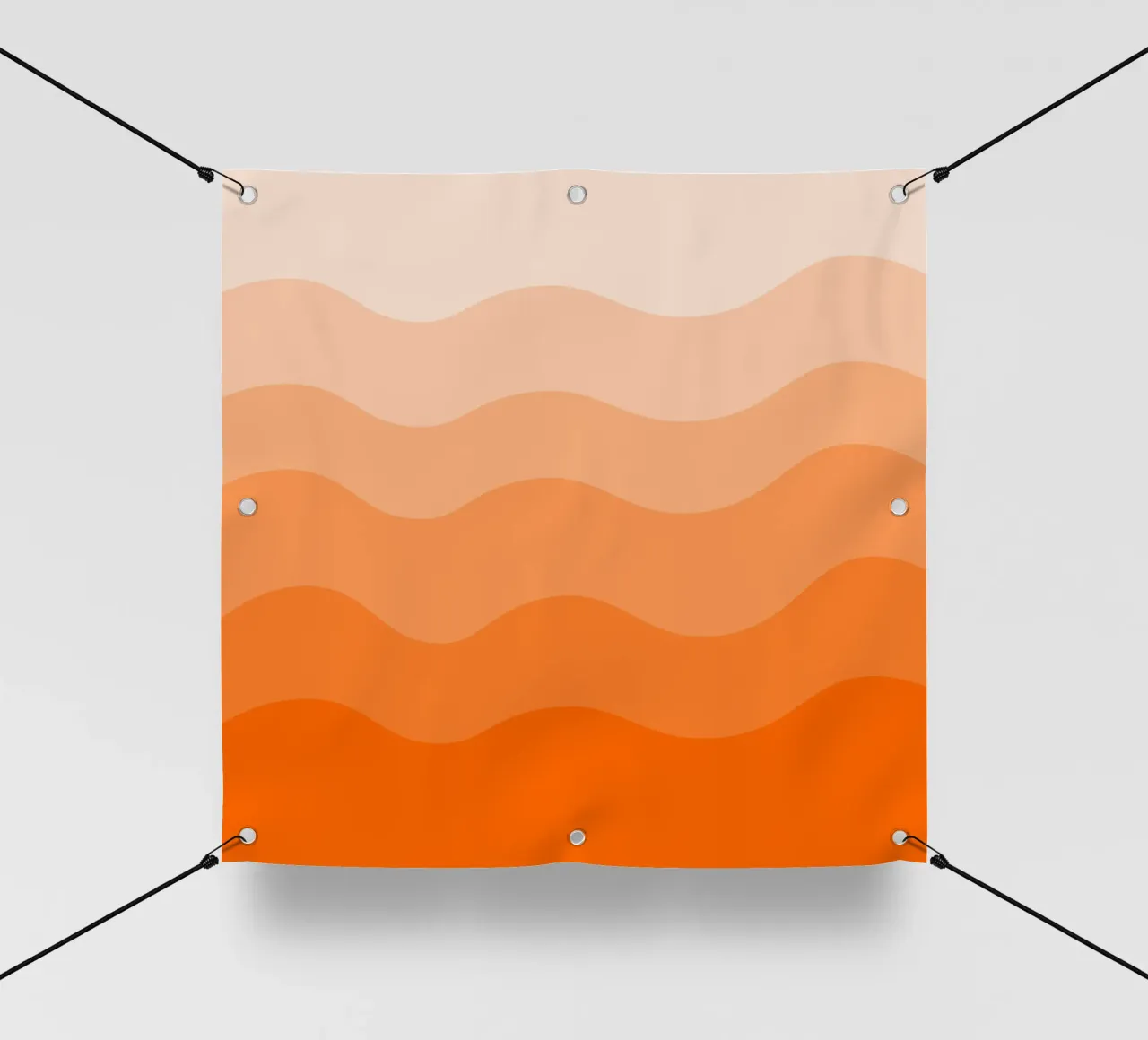 Orange gradient design telo in pvc da baobabprintstore