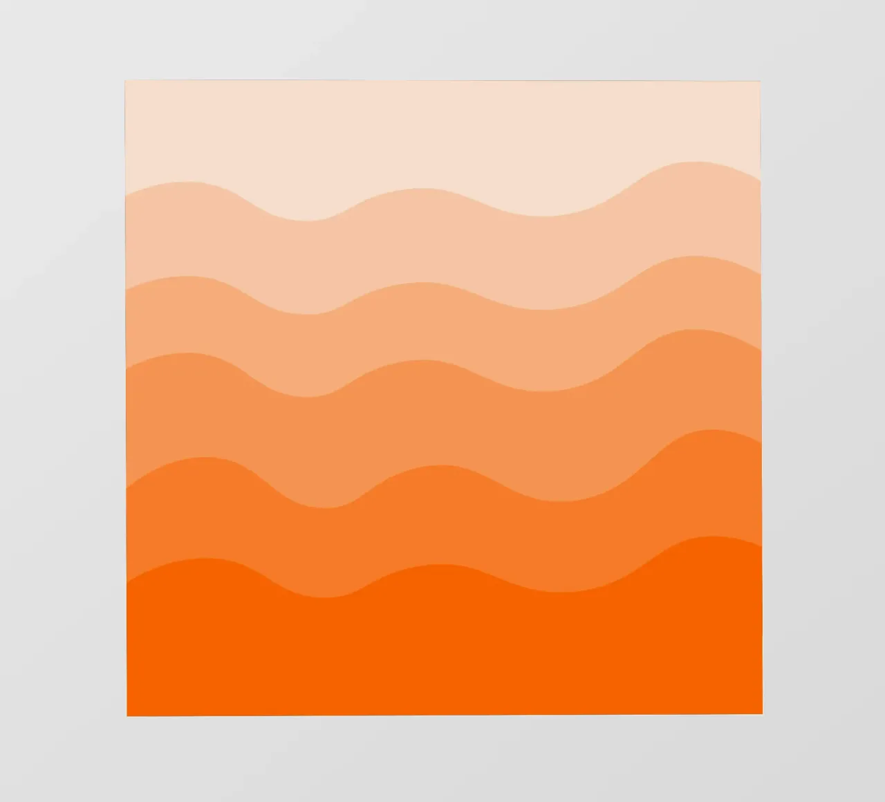 Orange gradient design telo in pvc da baobabprintstore