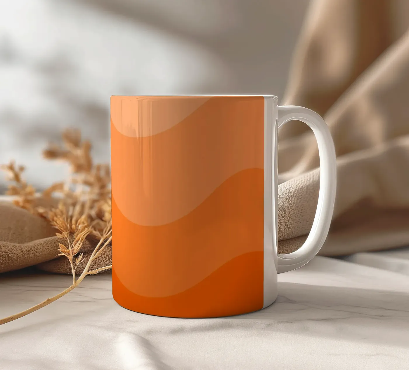Orange gradient design ceramic mug by baobabprintstore