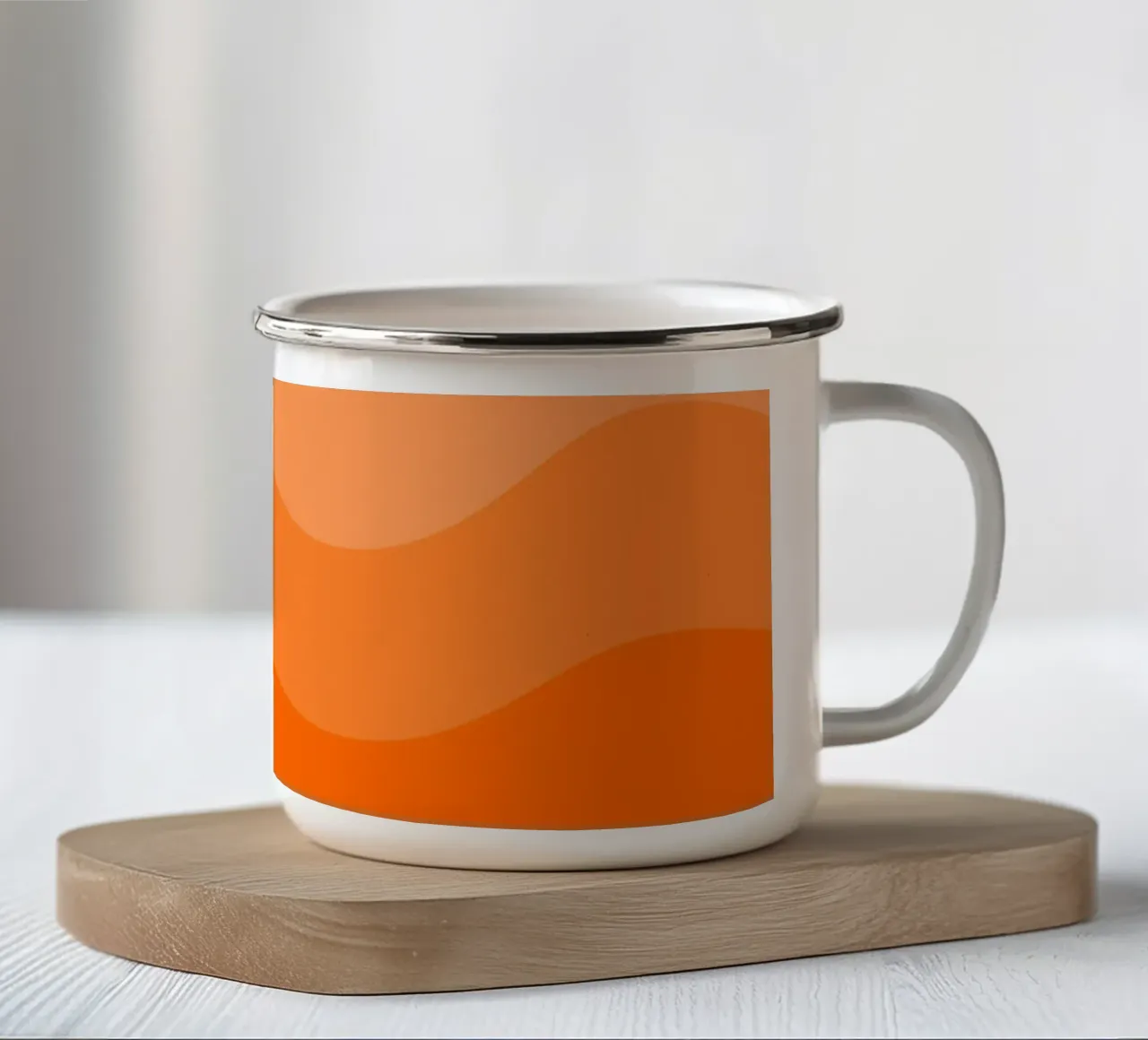 Orange gradient design tazza in smalto da baobabprintstore