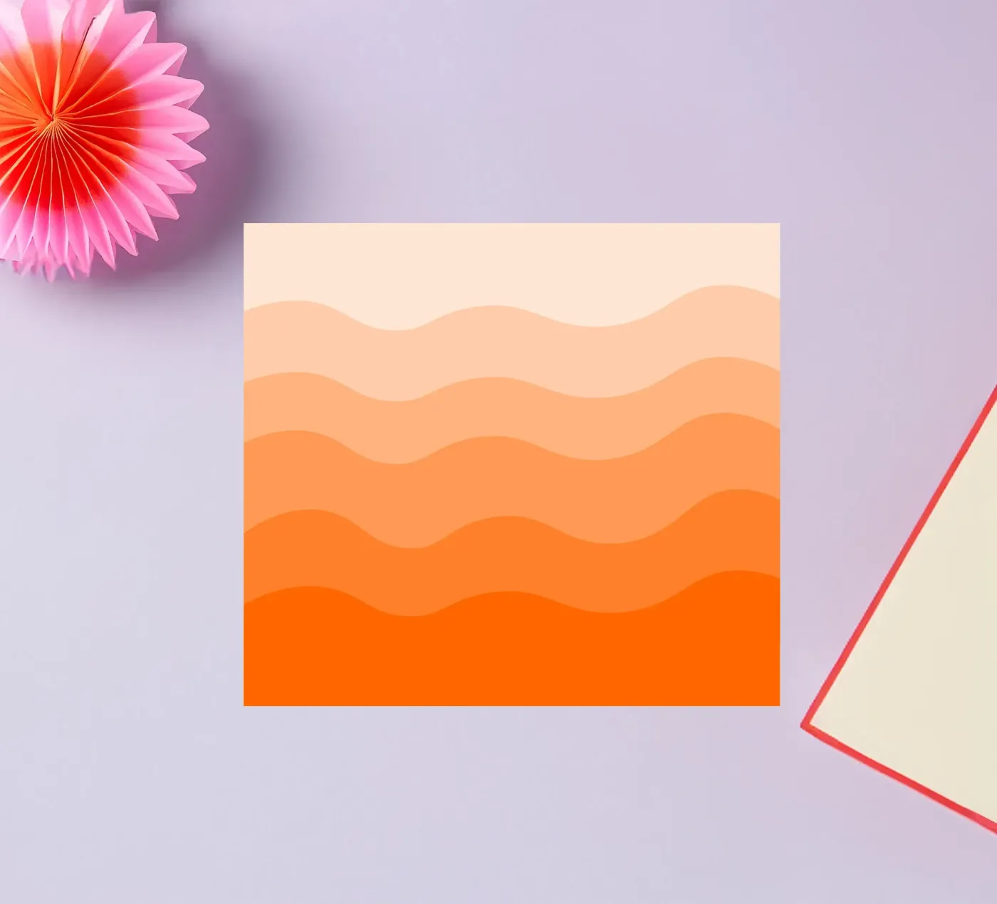 Orange gradient design adesivo da baobabprintstore