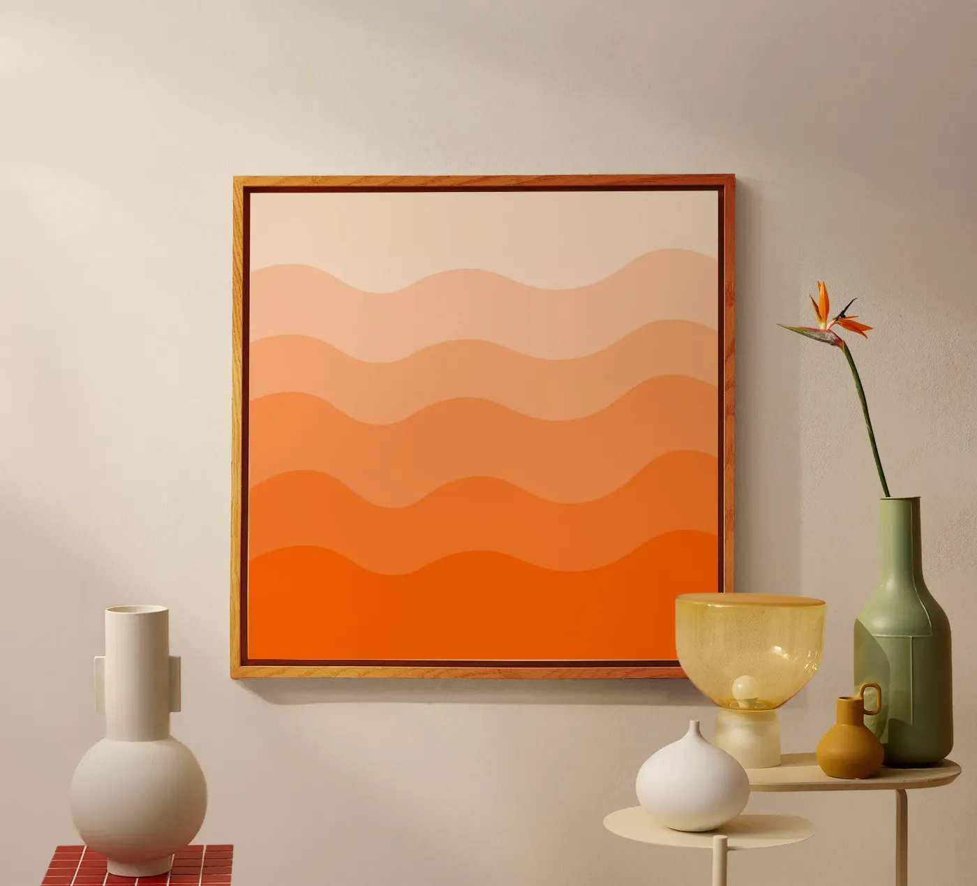 Orange gradient design Acryl-Glas von baobabprintstore