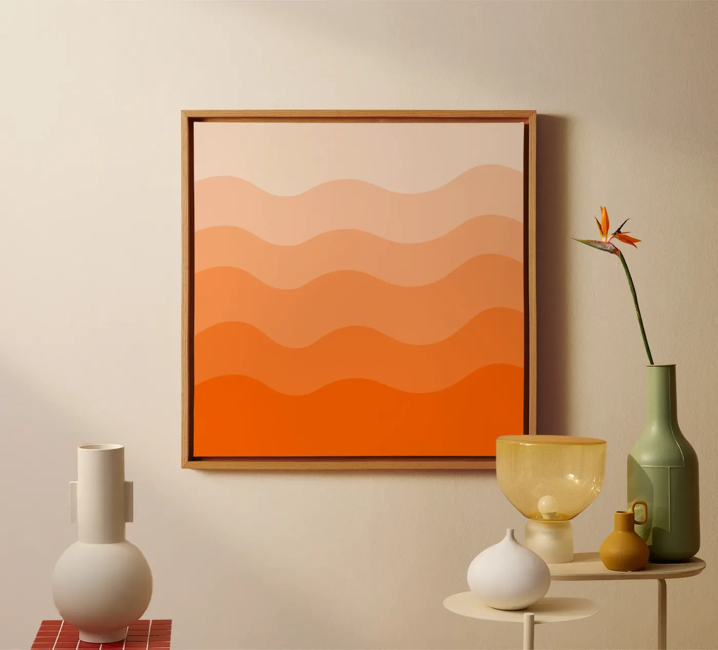 Orange gradient design tela da baobabprintstore