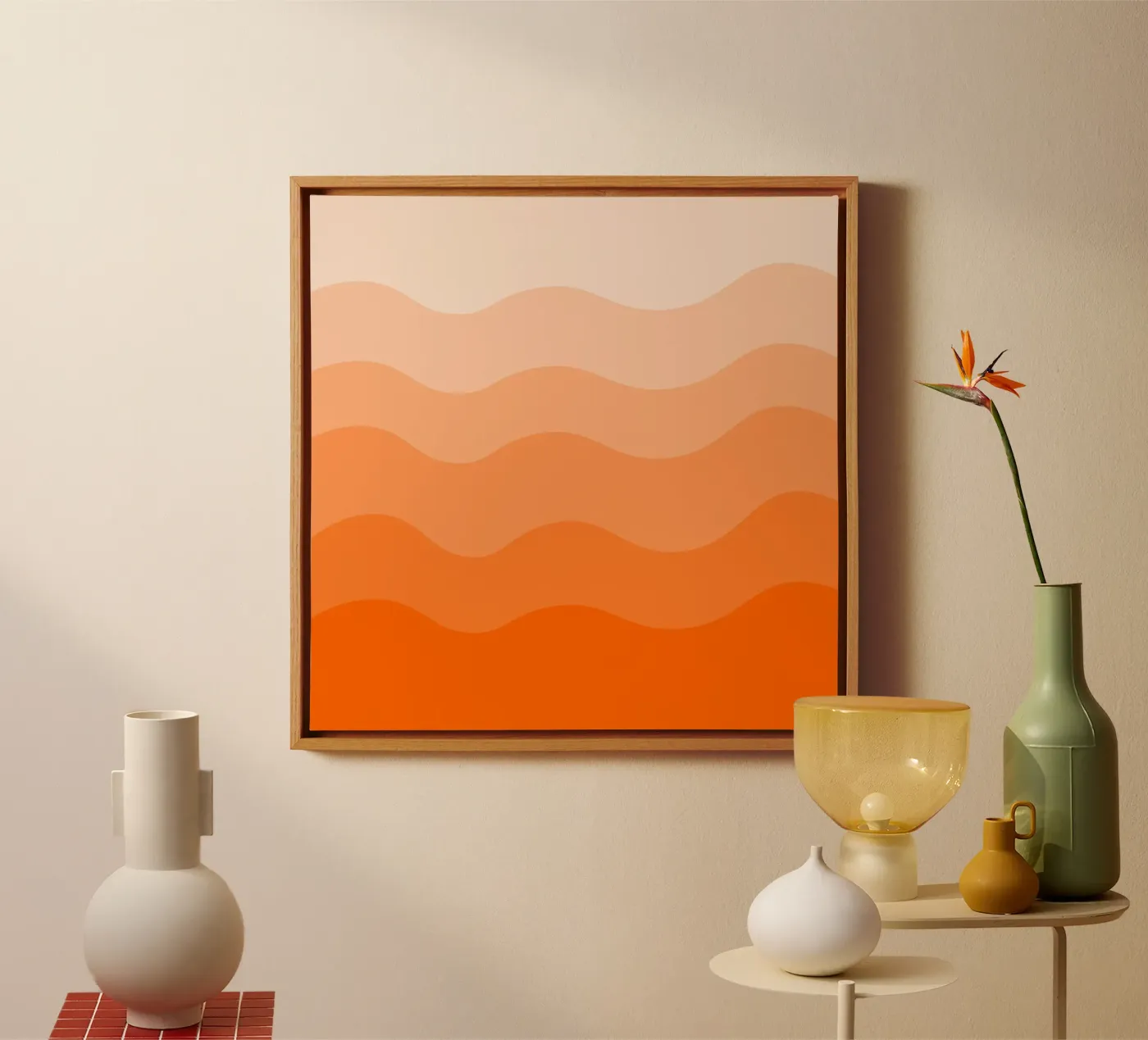 Orange gradient design canvas van baobabprintstore