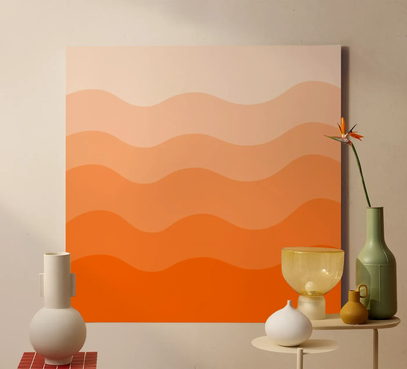 Orange gradient design canvas van baobabprintstore