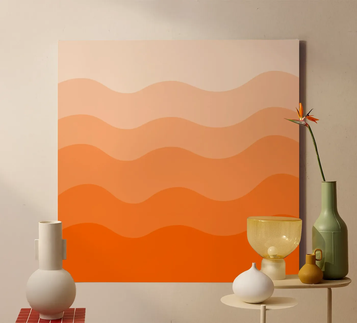 Orange gradient design tela da baobabprintstore