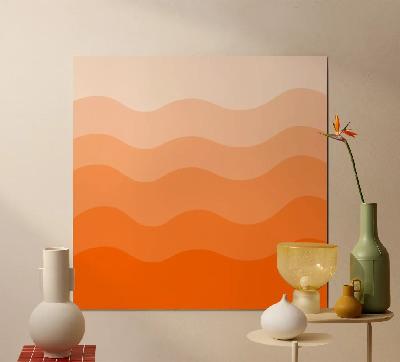 Orange gradient design poster van baobabprintstore