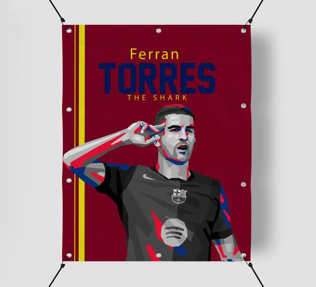 Ferran Torres telo in pvc da WPAP MALANG