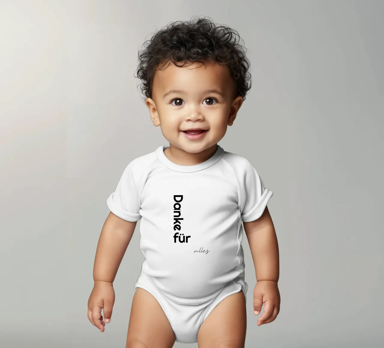 Danke für alles Kurzarm Babybody von YV TYPOGRAPHY