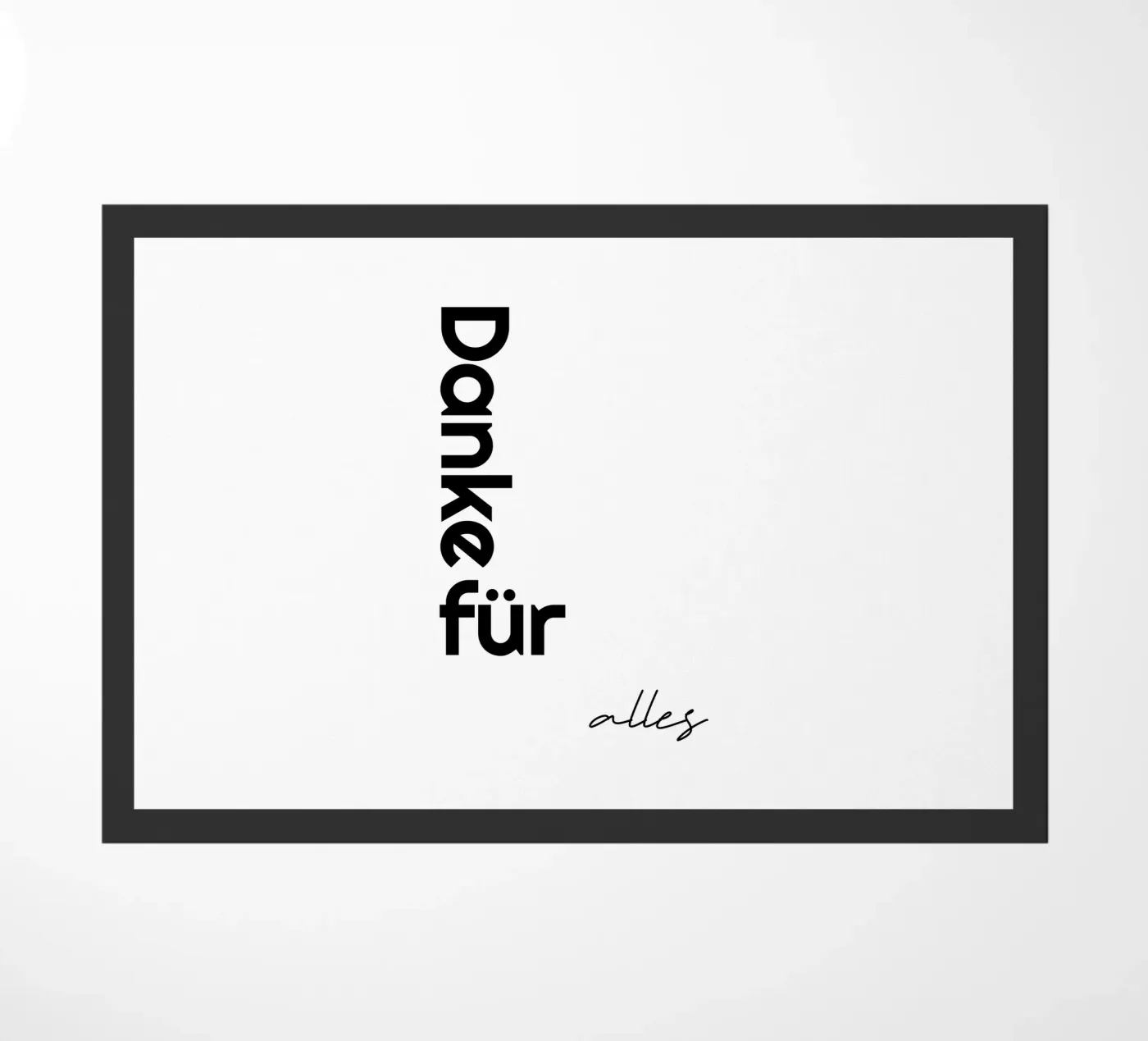 Thanks for everything doormat by YV TYPOGRAPHY