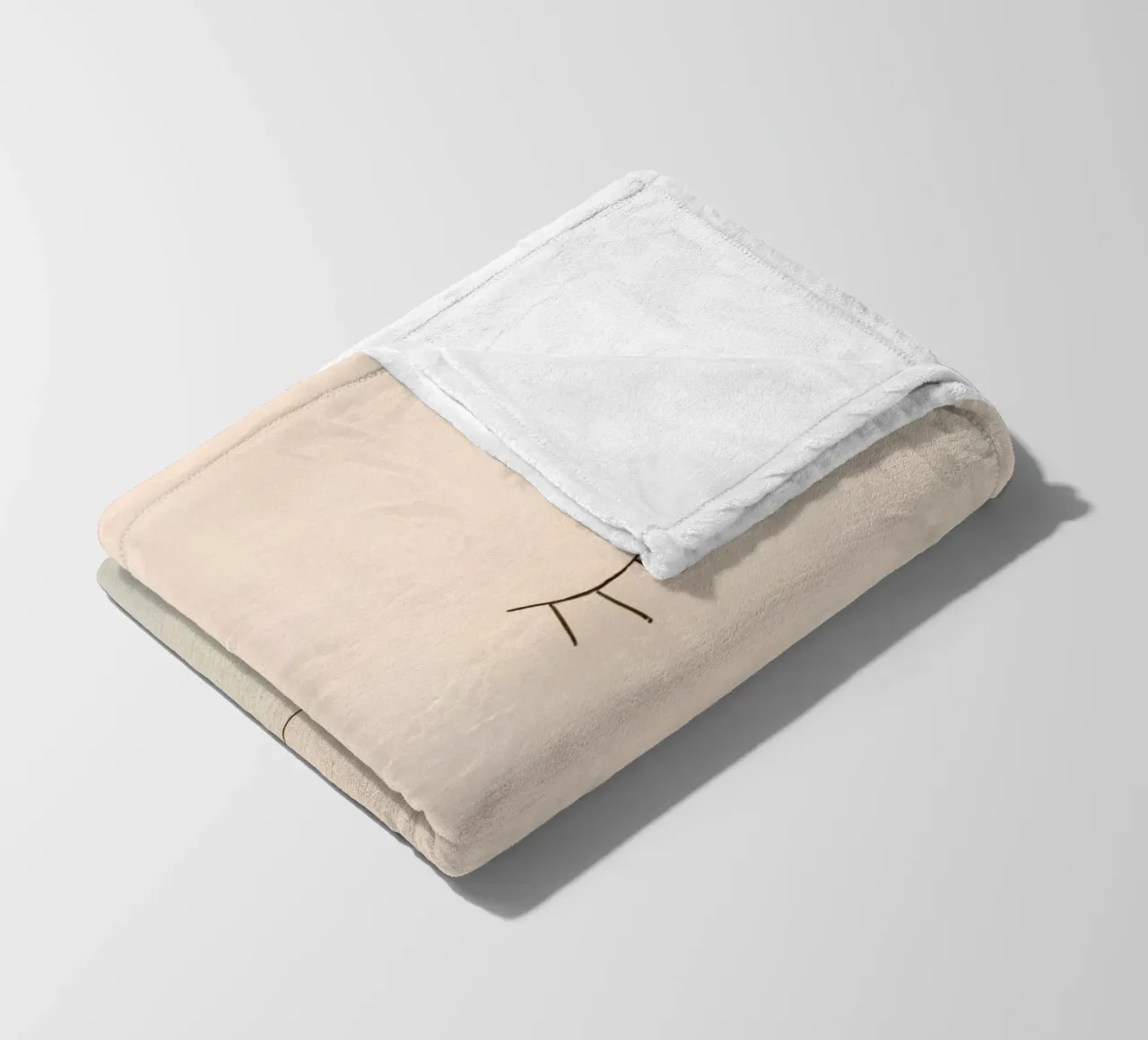 Semplice disegno di un volto con occhi chiusi e sorriso coperta in pile da DesignDoodle