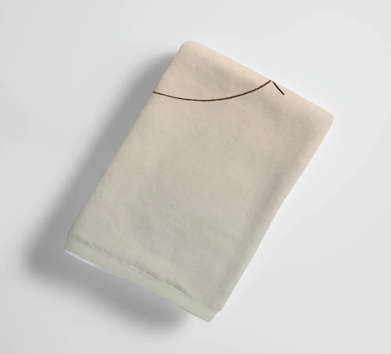 Simple drawing of a face with closed eyes and a smile towel by DesignDoodle