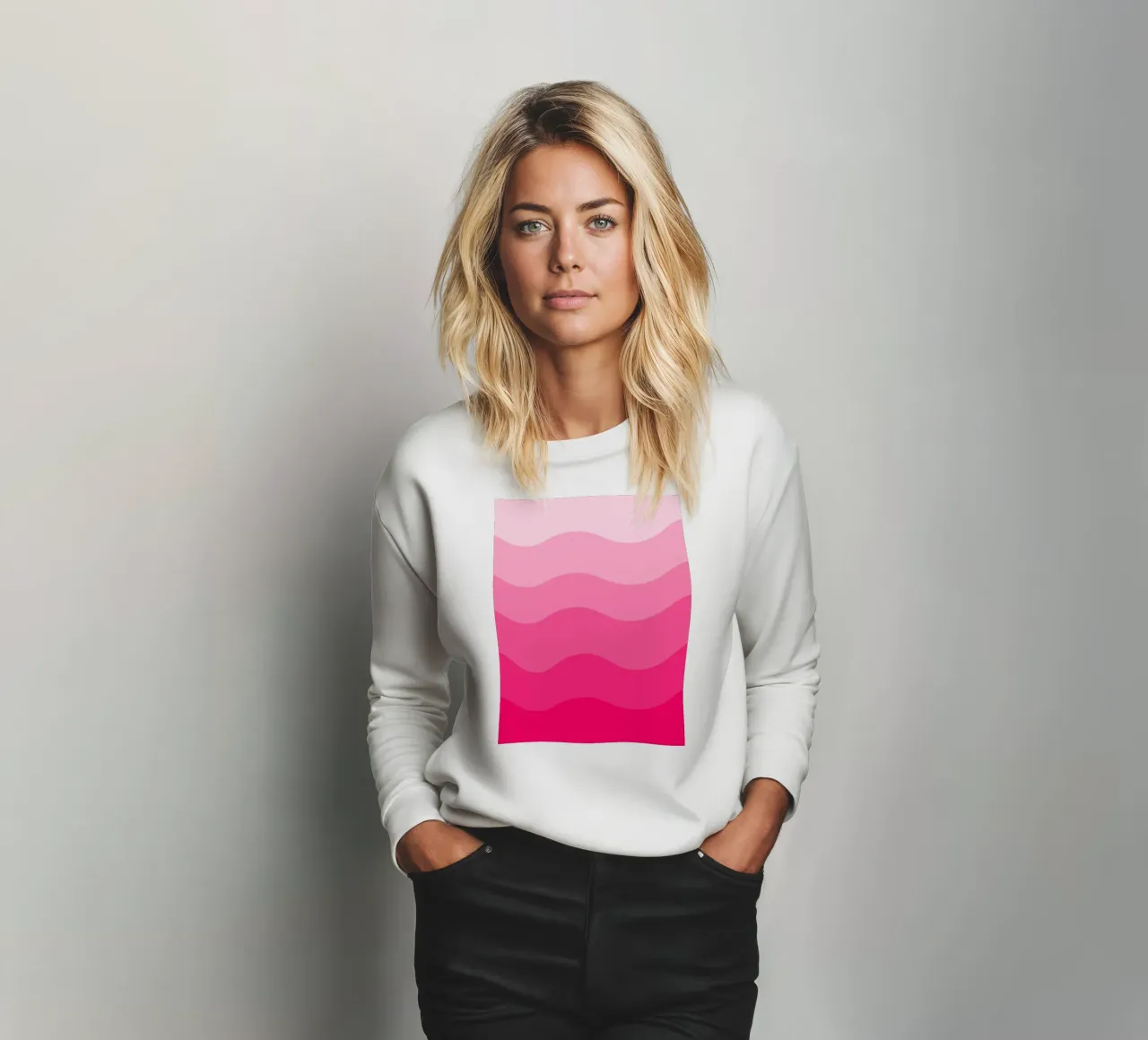 Pink gradient design felpa da baobabprintstore