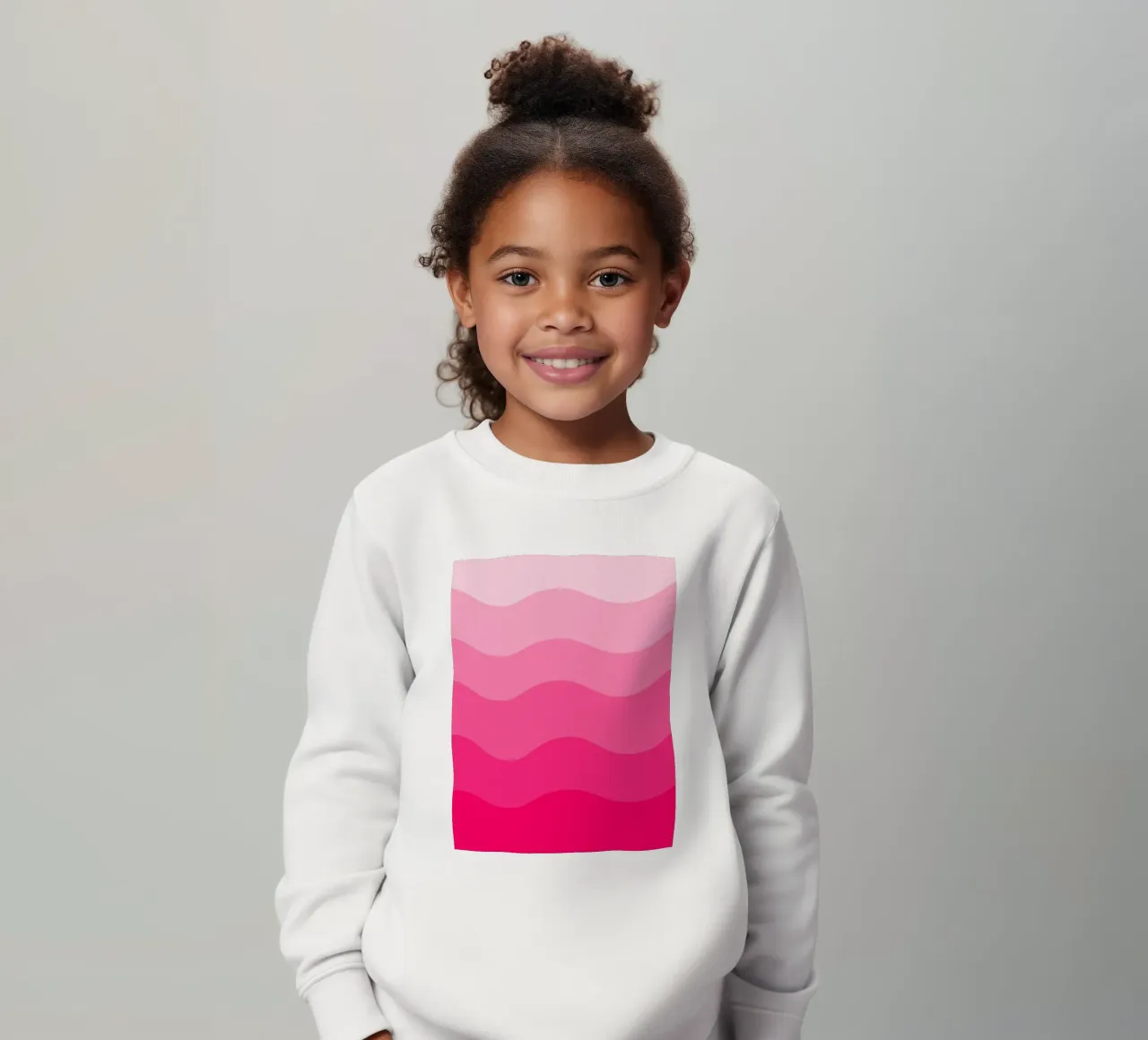 Pink gradient design felpa bambino da baobabprintstore