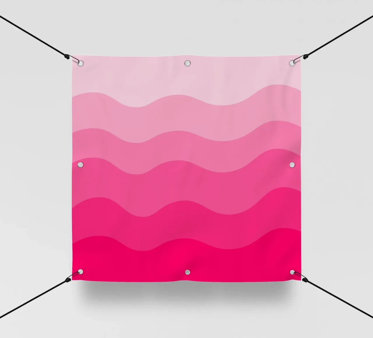 Pink gradient design telo in pvc da baobabprintstore
