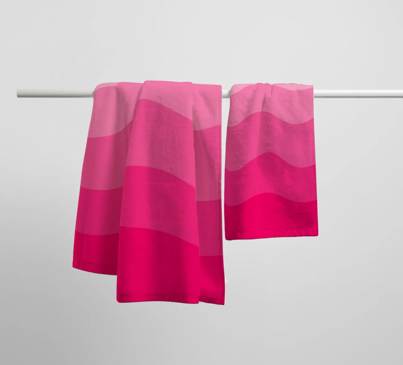 Pink gradient design asciugamano da bagno da baobabprintstore