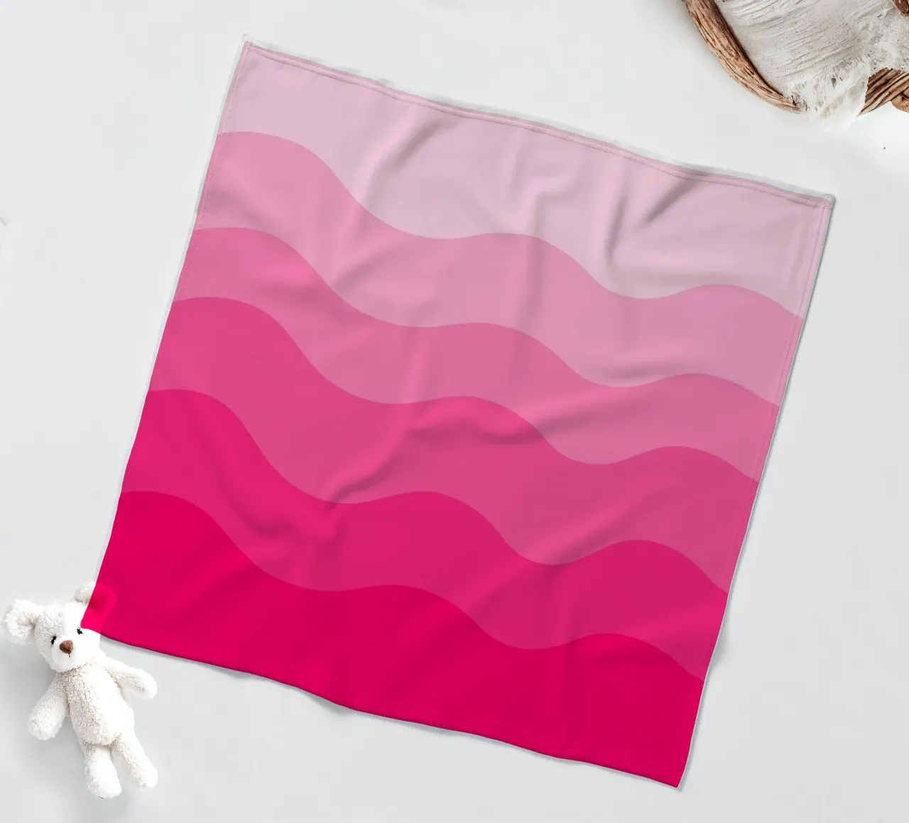 Pink gradient design coperta in pile da baobabprintstore
