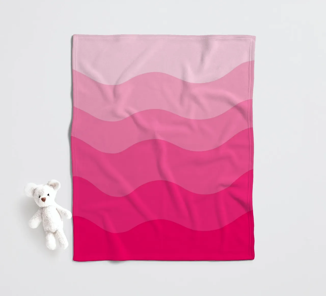 Pink gradient design coperta in pile da baobabprintstore