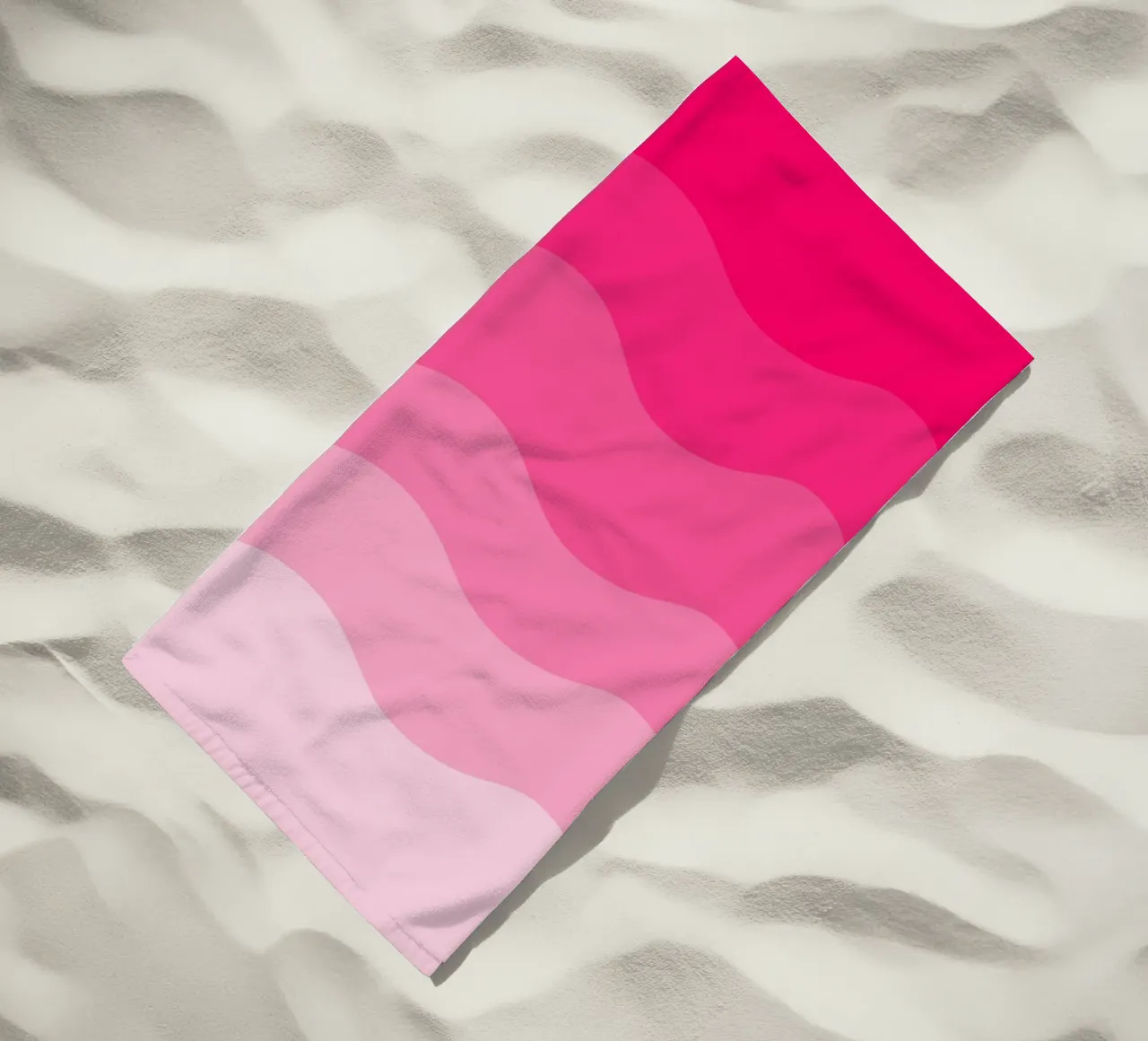 Pink gradient design telo mare da baobabprintstore
