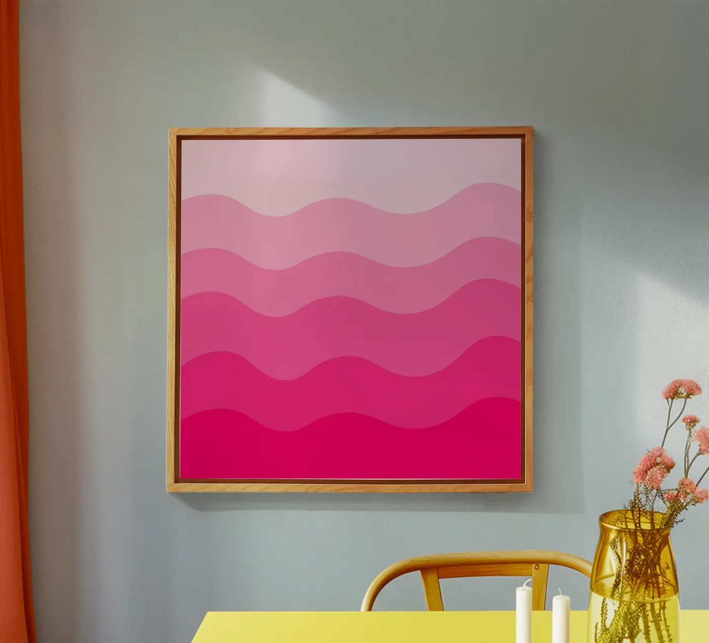 Pink gradient design Acryl-Glas von baobabprintstore