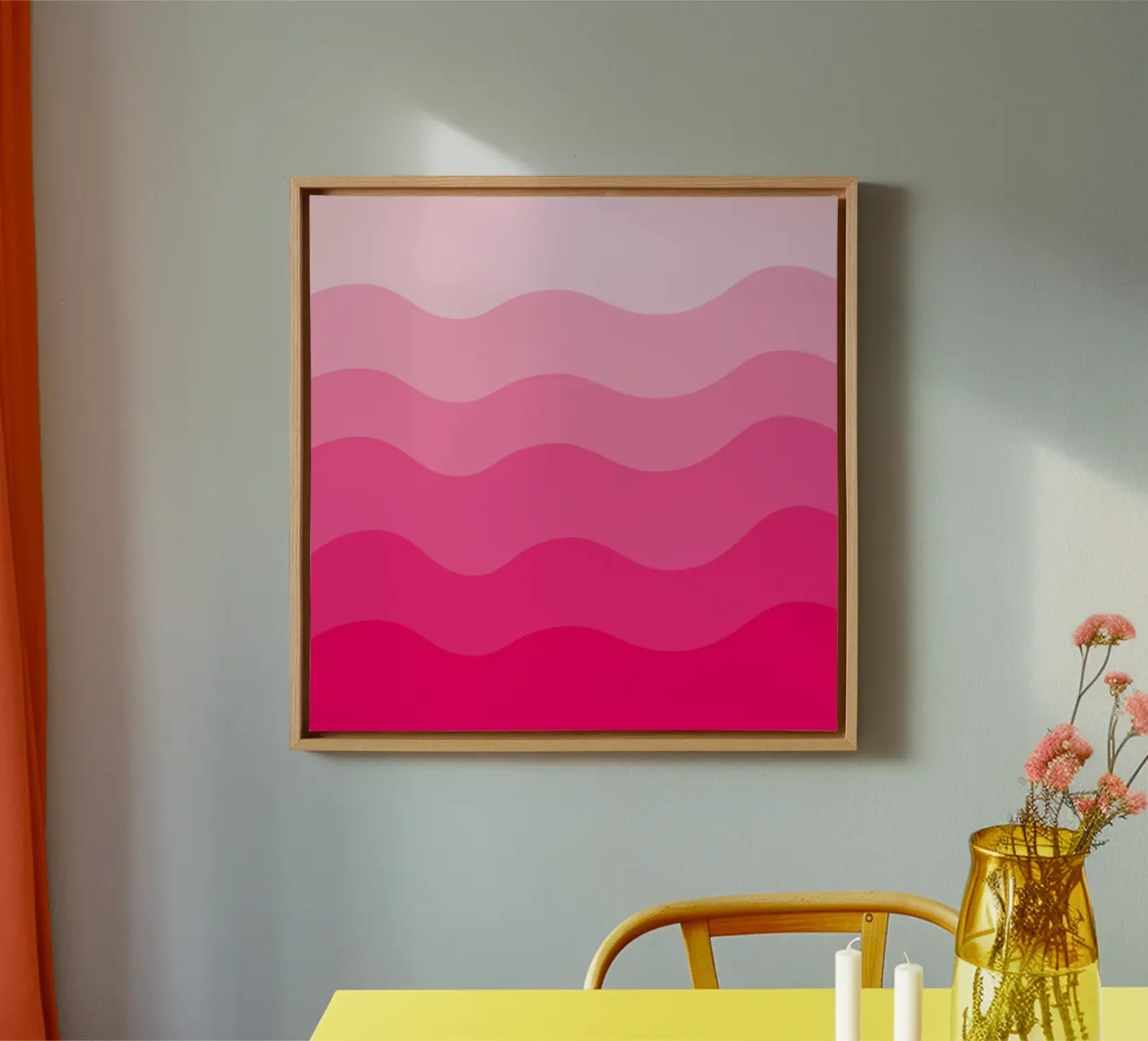 Pink gradient design tela da baobabprintstore