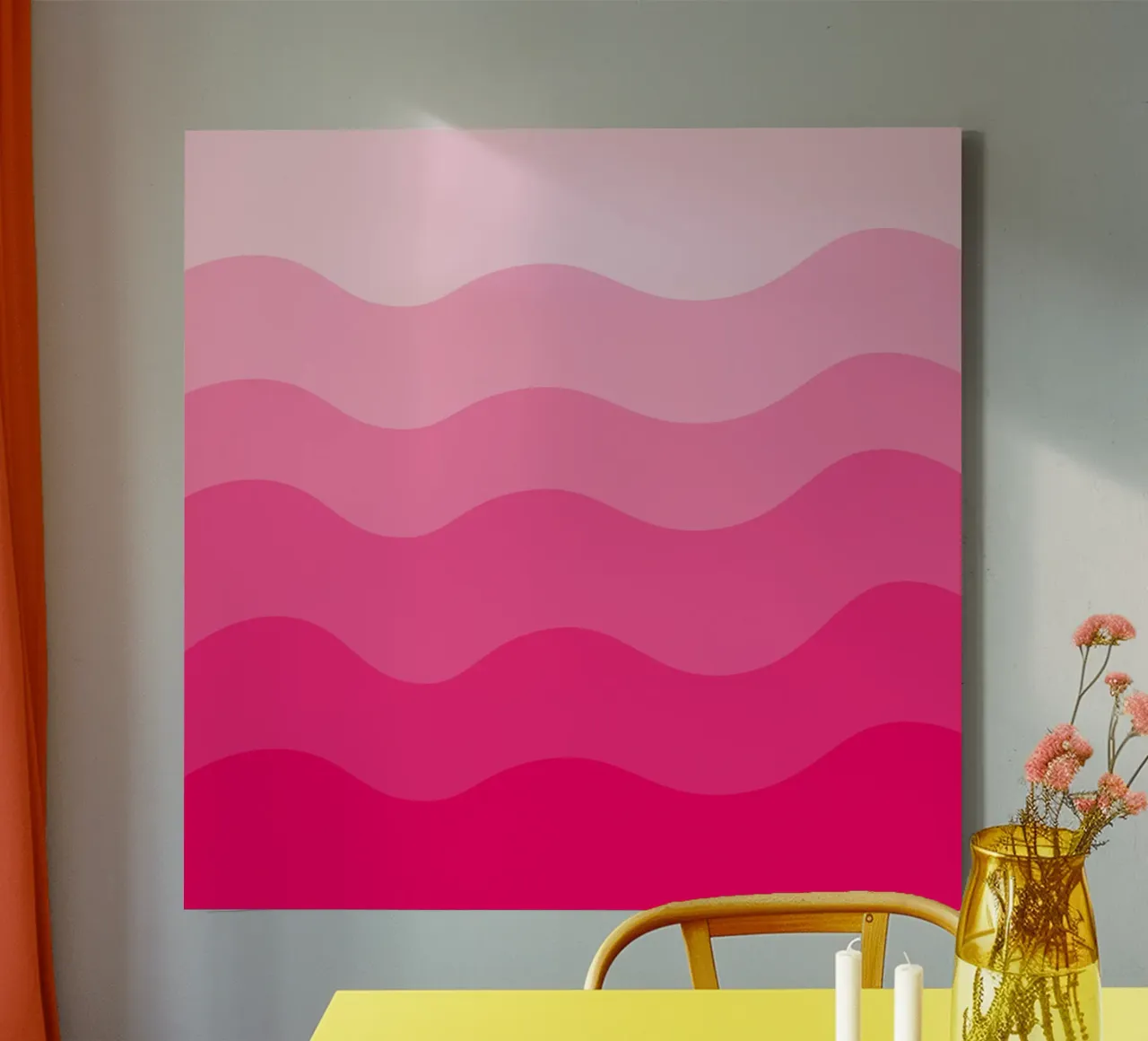 Pink gradient design tela da baobabprintstore