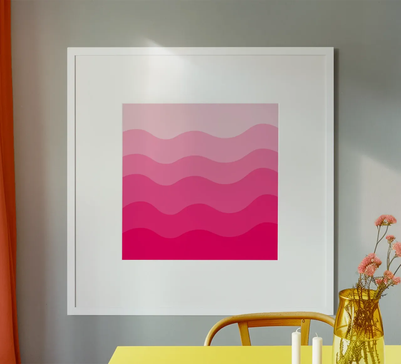 Pink gradient design poster da baobabprintstore