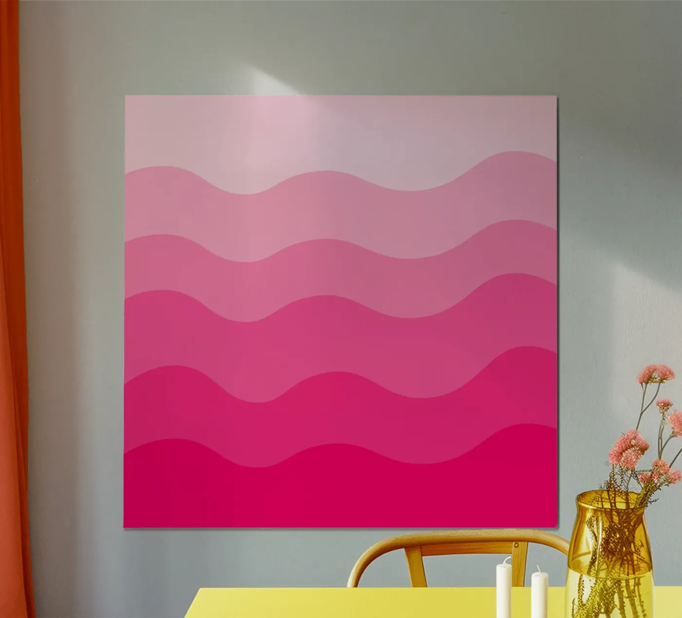 Pink gradient design poster van baobabprintstore