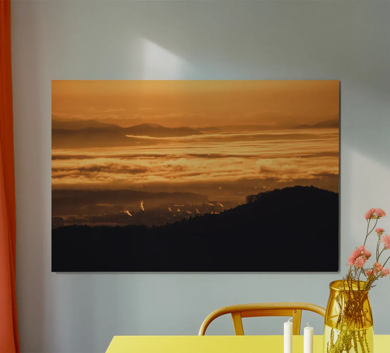 Paesaggio onirico poster con telaio in legno da PhotoVibe Decor