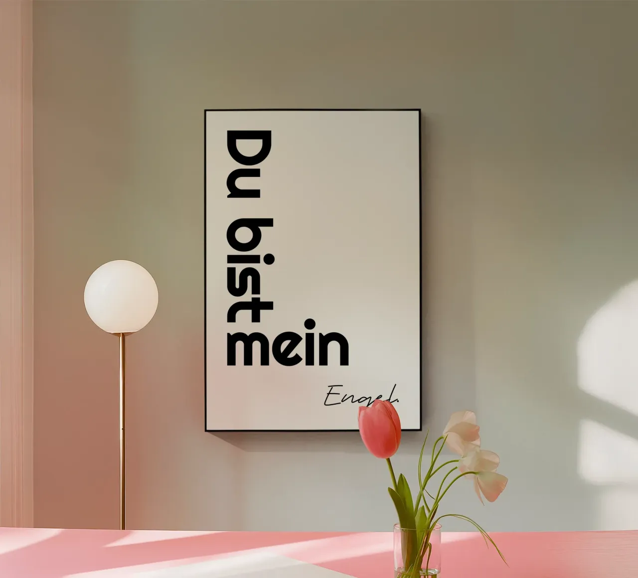 Sei il mio angelo plexiglass da YV TYPOGRAPHY