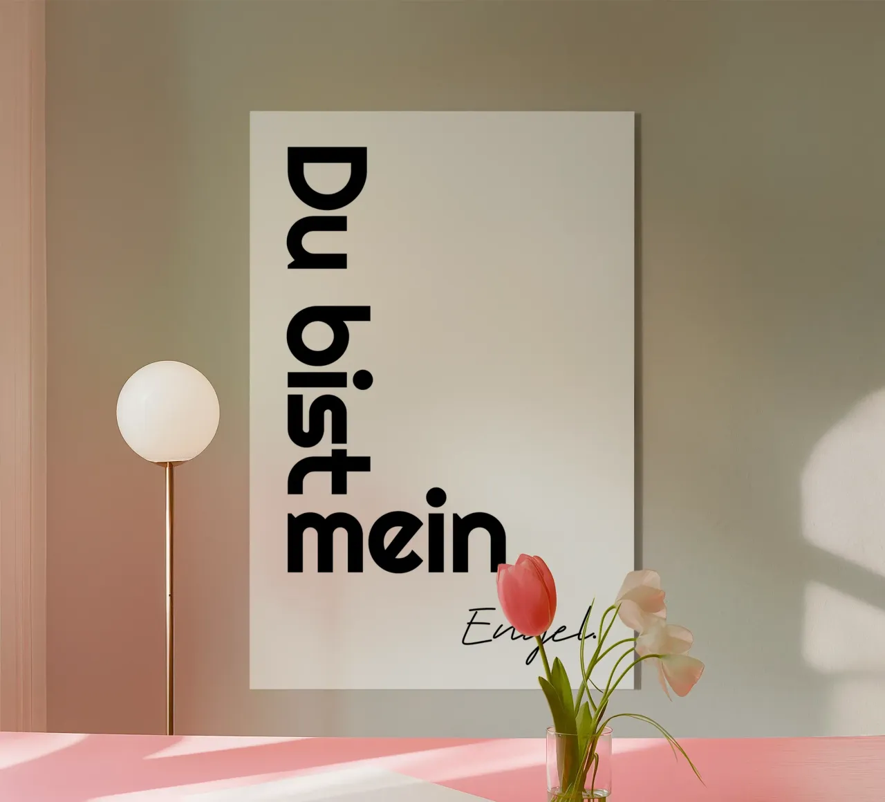 Sei il mio angelo plexiglass da YV TYPOGRAPHY