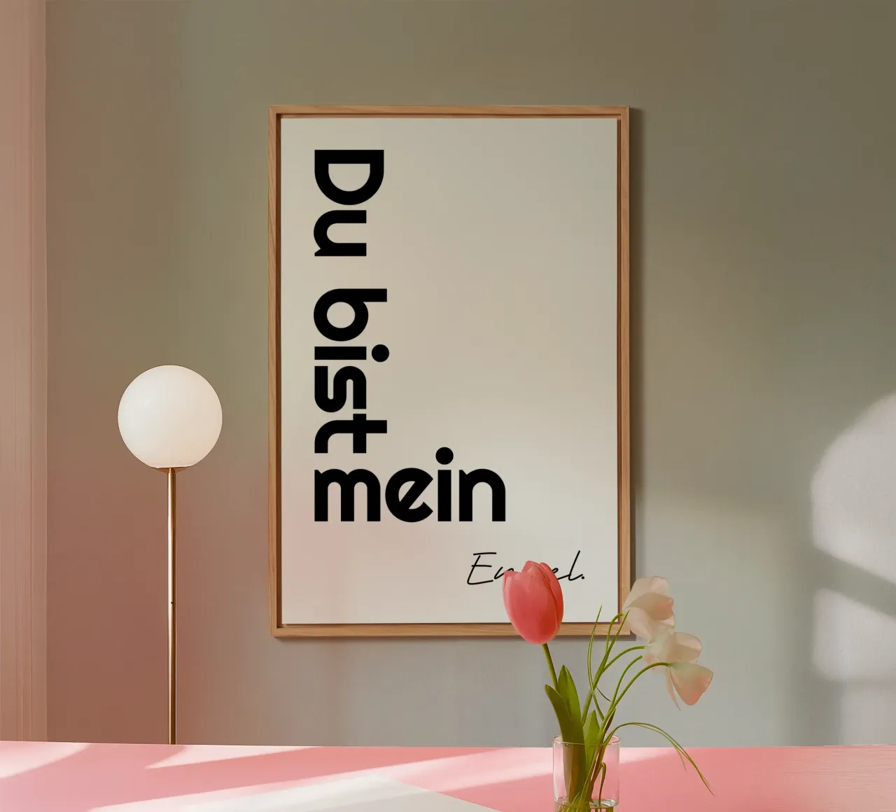 Sei il mio angelo alluminio dibond da YV TYPOGRAPHY