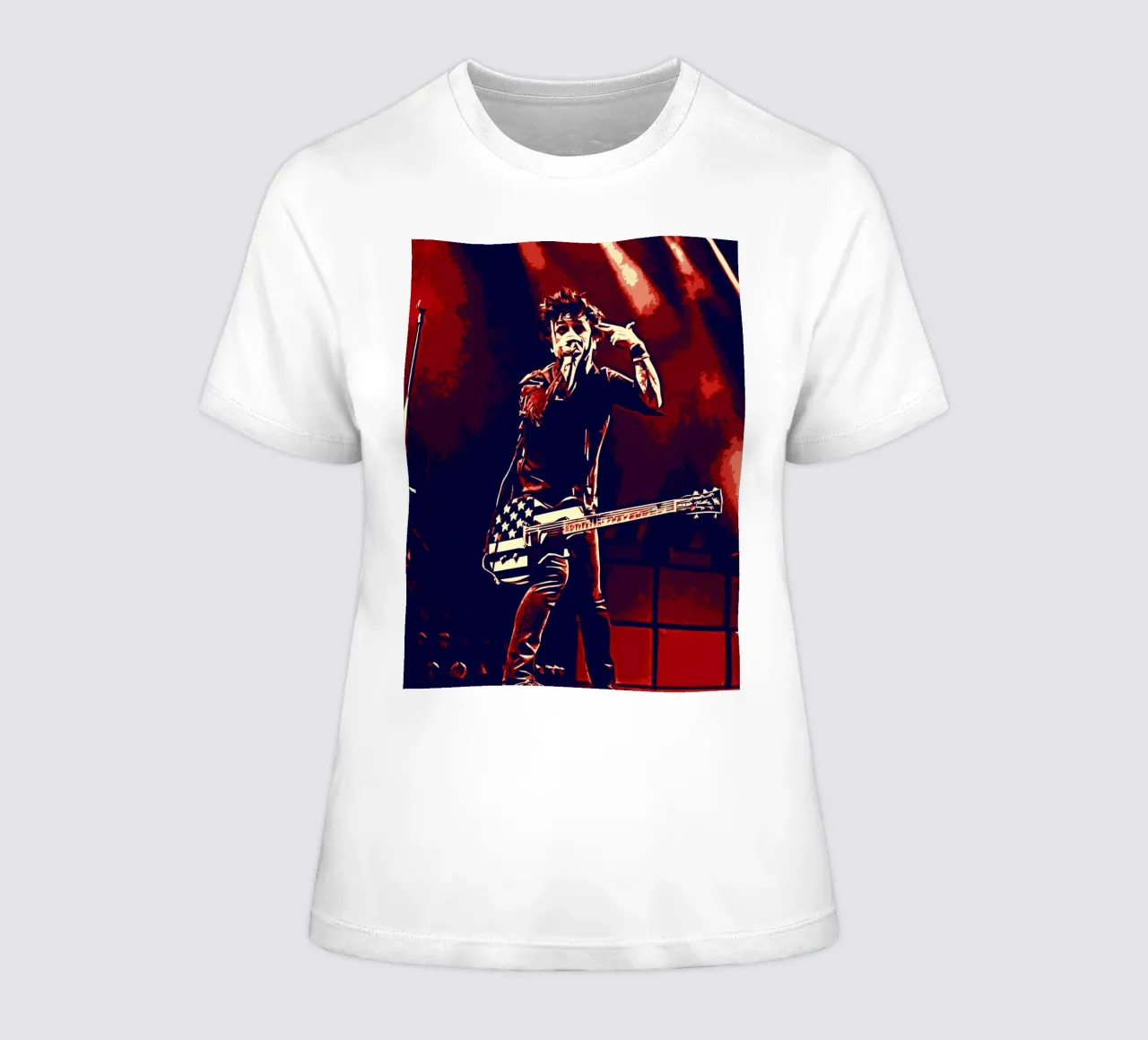 Billie Joe Armstrong green day music band Art women's fitted t-shirt by music soul